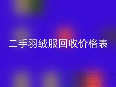 二手羽绒服九游体育（中国）官方授权网站价格表最新：环保与实惠的双赢选择