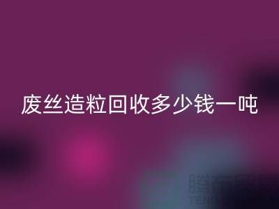 废丝造粒九游体育（中国）官方授权网站多少钱一吨？揭秘废丝再生利用的市场行情